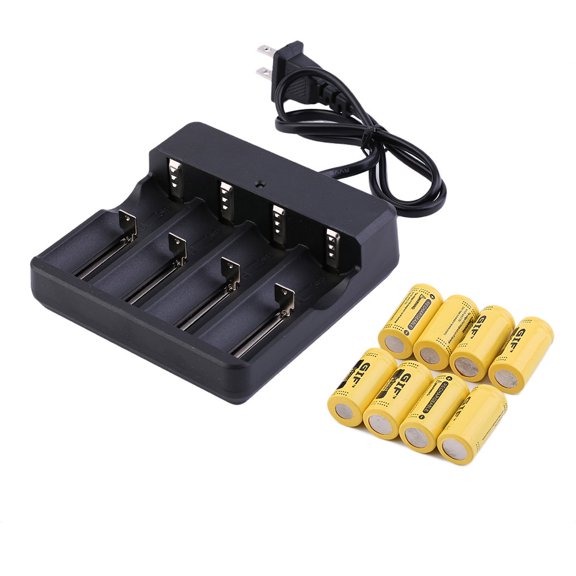16/20/8 Pcs 3.7V CR123A 16340 2800mAh Yellow GTL Rechargeable Li-Ion Battery