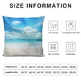 thumbnail image 5 of Orinice Beach Blue Sky White Clouds Graphic Decorative Pillow Cover for Home Couch Living Room Bed Sofa 12x12in, 5 of 5