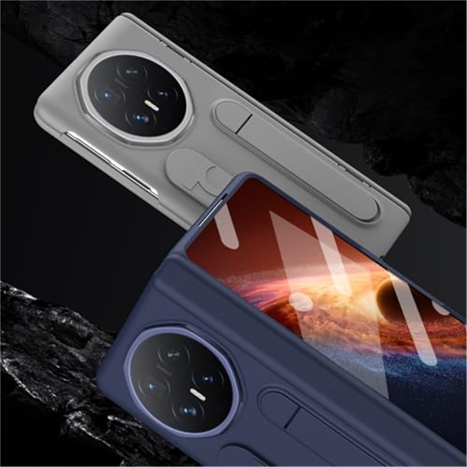 Case For Huawei Honor Magic V6, Super Slim Shell With Wristlet Camera Protective Non-Slip Kickstand Cover