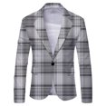 thumbnail image 2 of Chaqueta de traje informal de primavera para hombre, traje británico de talla grande para hombre, 2 of 5