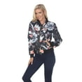 thumbnail image 1 of White Mark Blouson Bomber à Motif Floral pour Femmes, 1 of 5