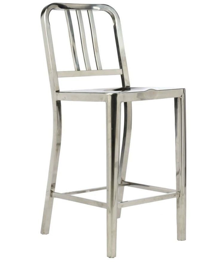 Navy Stool 26" in polished