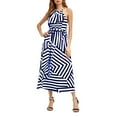 thumbnail image 3 of CNKOO Women‘s Summer Color Matching Geometric Print Loose Suspender Dress, 3 of 3