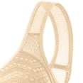 thumbnail image 3 of XUNKUSGA Wireless Front Closure Bra for Women Scalloped Lace Side Bust Support Plus Size Minimizer Bras with Wide Mesh Shoulder Straps for Large Bust & Seniors,Beige01,5XL, 3 of 4
