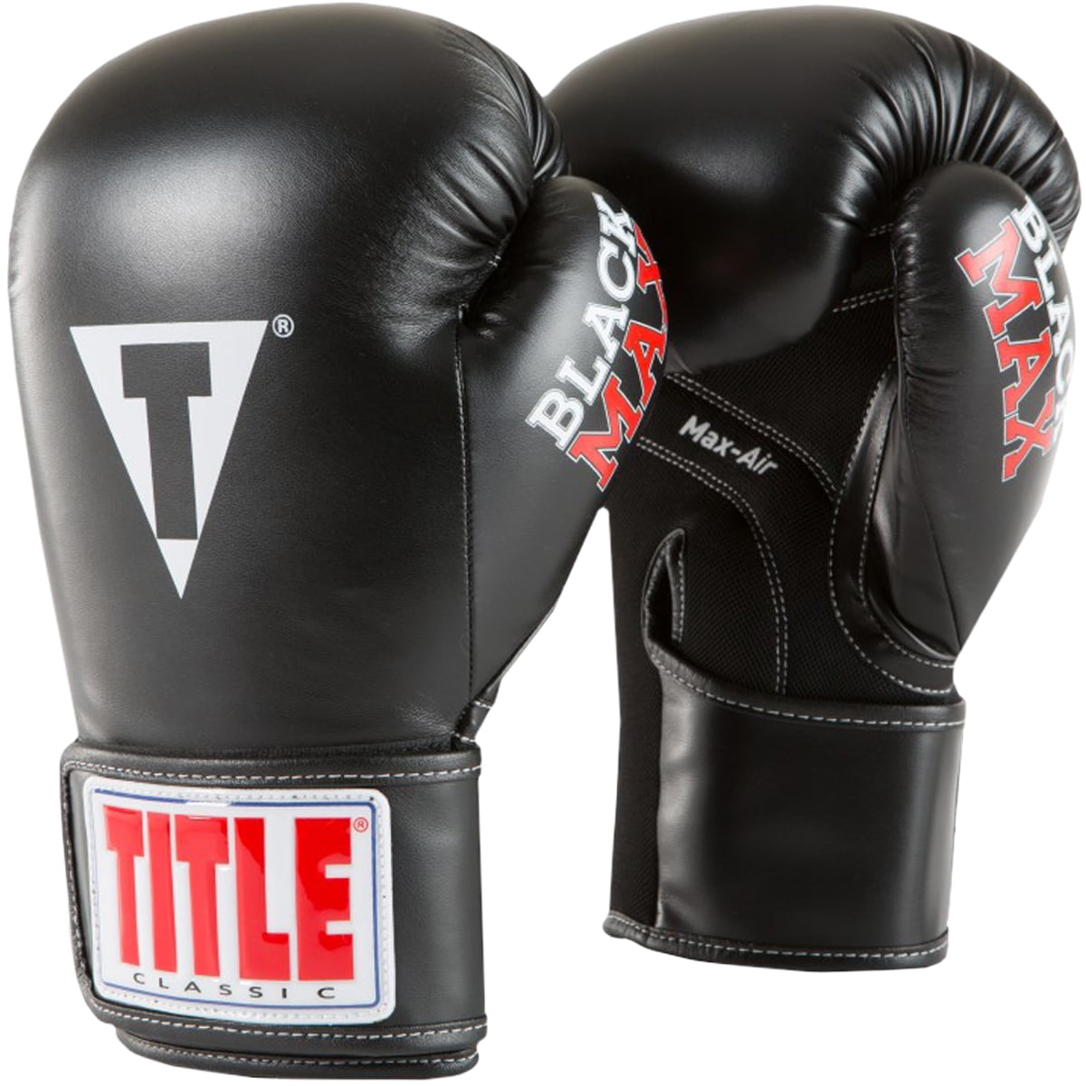 Title Boxing Classic Max Hook and Loop Boxing Gloves 14 oz. Black