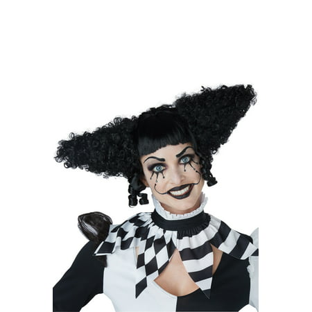 Creepy Clown Adult Wig (Black)