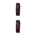 thumbnail image 4 of Matsuzay Hombres europeos y americanos Reloj Lava LED Relojes Amistad Amistad Reloj de Cadena completa Decoración Rojo Luz roja 2Conjunto, 4 of 6