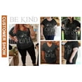 thumbnail image 3 of XCHQRTI Be Kind Womens Shirt Plus Size Graphic Tees Short Sleeve V Neck Summer Casual T Shirt, 3 of 8