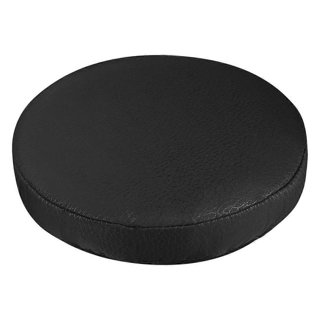 Stool Protective Cover Thick Elastic Barstool Seat Cushion Easy Installation Black Diameter 30cm For Friends Families 1Pcs