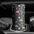 thumbnail image 3 of 20oz Colorful Dinosaur and Floral Pattern Skinny Tumblers Stainless Steel Tumbler with Lid and Straw,Vacuum Insulated Double Wall Travel Tumbler Cups with Cleaning Brush for Coffee,Tea, 3 of 6