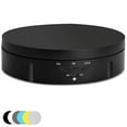 thumbnail image 1 of Motorized Rotating Display Stand, 360 Degree Photography Turntable with 6 PVC Backgrounds,Battery/USB Power Supply Black,1 x turntable 1 x usb data cable 6 x background boards,Black, 1 of 7