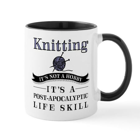 

CafePress - Knitting: It s Not A Hobby Mugs - 11 oz Ceramic Mug - Novelty Coffee Tea Cup