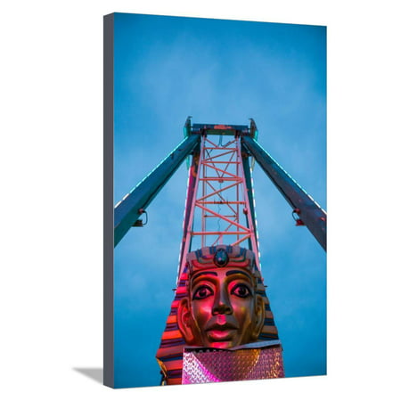 Carnival rides at St. Peter's Fiesta, Cape Ann, Gloucester, Massachusetts, USA Stretched Canvas Print Wall (Fiesta St Best Price)