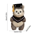 thumbnail image 3 of RuiJiao Graduation Gift for Her Him, Cute College Graduation Stuff Present, 4.7-inch Bear Doll with Doctoral Hat, for High School, University, Teachers, 3 of 7