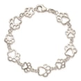 thumbnail image 4 of Sterling Silver Bracelet with station 13 mm 8.5 in Polished Paw Print, 4 of 4