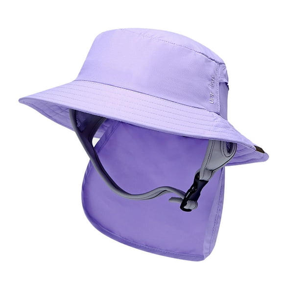 Lightweight Surf Bucket Hat with Chin Straps Wide Brim Neck Flap Cover Hat for Boating, Tourism, Fishing, Adults Unisex, Women Men ,