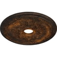 thumbnail image 3 of Ekena Millwork 23 5/8"OD x 4"ID x 1 1/2"P Rose and Ribbon Ceiling Medallion (Fits Canopies up to 4"), Hand-Painted Rust, 3 of 5