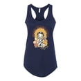 thumbnail image 2 of Wild Bobby, Betty Boop Good Vibes Only Betty Boop Ladies Racerback Tank Top, Navy, Medium, 2 of 5