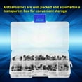 thumbnail image 3 of BC327-BC558 Transistor Assortment DIY Kit, 200pcs 10 Values NPN PNP, Convenient Transparent Box with Label, Ideal for Electronic Professionals or Enthusiasts, 3 of 8