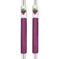 thumbnail image 1 of 2 Pcs Poignée de Réfrigérateur Imprimée Florale Style Pastoral Décoratif Poignées de Porte de Réfrigérateur Bouton de Porte de Cuisine (Violet), 1 of 6