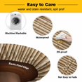 thumbnail image 3 of Elastic Fitted Round Tablecloth, Country Farmhouse Waterproof Stretch Table Cover for 36"-44" Tables, Vintage Plants Lines Pattern Brown Washable Outdoor Tablecloths for Patio, Picnic, Camping, 3 of 9