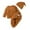 Brown, variant on Coerni Toddler Baby Girl Clothes 3 6 9 12 18 24 Months Fall Outfits Solid Long Sleeve Sweatshirt Tops   Pants   Hat Set
