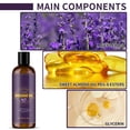thumbnail image 4 of Aceite esencial de lavanda para masaje corporal. Masaje reafirmante, hidratante y con efecto lifting. Con lavanda, aceite de almendras dulces y aceite de semilla de uva. 200 ml., 4 of 5