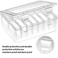 thumbnail image 4 of Dalazy Ring Storage Box Dust-proof Transparent Square Case Jewelry Packaging Bead Pearl Organizer Home Dormitory Dresser, 4 of 7