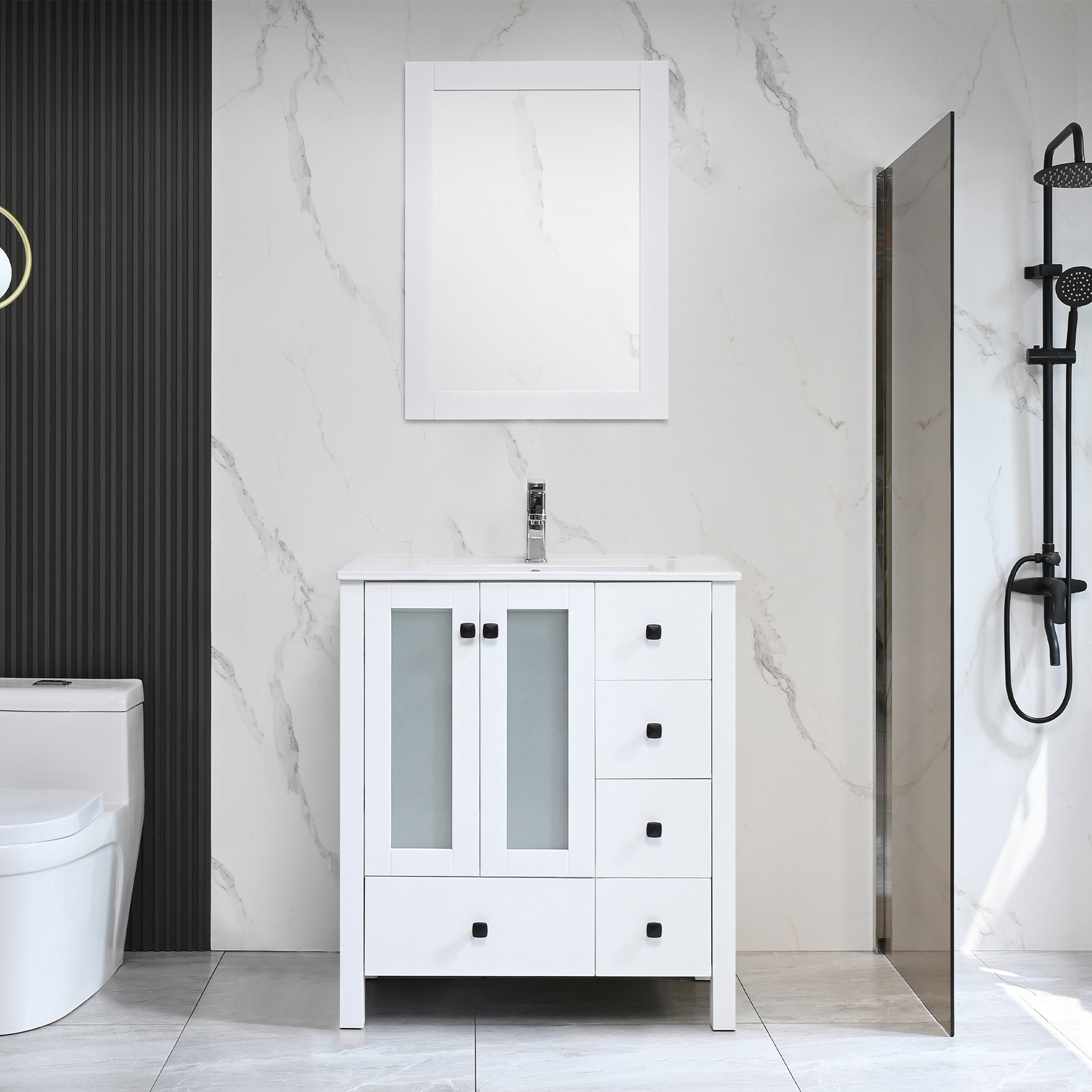 RULI 30'' Bathroom Vanities Vessel with Sink Combo Set, Under