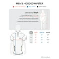 thumbnail image 7 of Hat and Beyond Men's Hip Hop Hooded Zip Up Short Sleeved Tee Shirt, 7 of 7