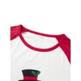 thumbnail image 6 of Michellecmm Christmas Family Pajamas Matching Set Snowman Print Raglan Sleeve Tops and Elastic Plaid Pants Loungewear Soft Sleepwear, 6 of 10