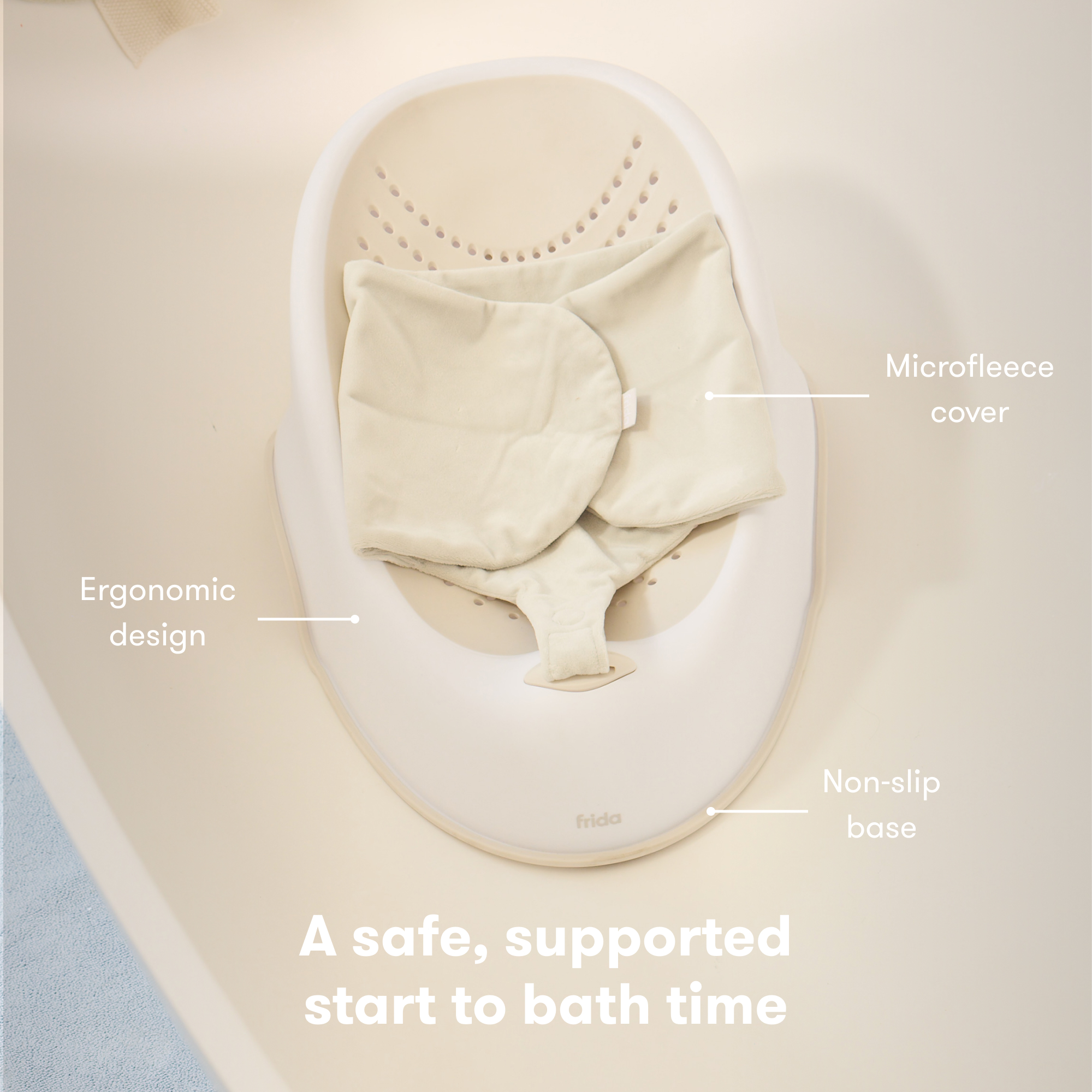 Frida Baby Wrap + Warm Newborn Bather, Cream photo 2
