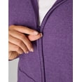 thumbnail image 4 of Hanes Just My Size EcoSmart Women's Full-Zip Fleece Hoodie (Plus ) Violet Splendor Heather 3X, 4 of 6