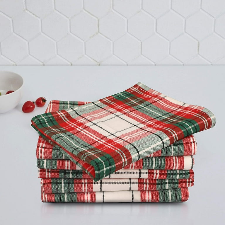  Urban Villa Kitchen Towels Set of 6 Buffalo Checks