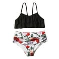 thumbnail image 3 of Lovebay Big Girl's Bikini Set Flounce Swimsuits Kids Monokini Bathing Suits 7-11T, 3 of 8