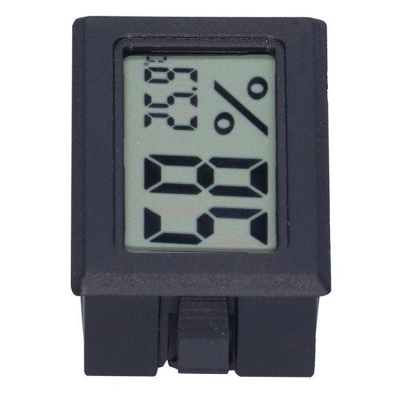 Xirurus Digital Display Temperature Meter ABS Environment Indoor Thermometer for Smart Home FY11001 Black, 1.97 inches / 5 cm