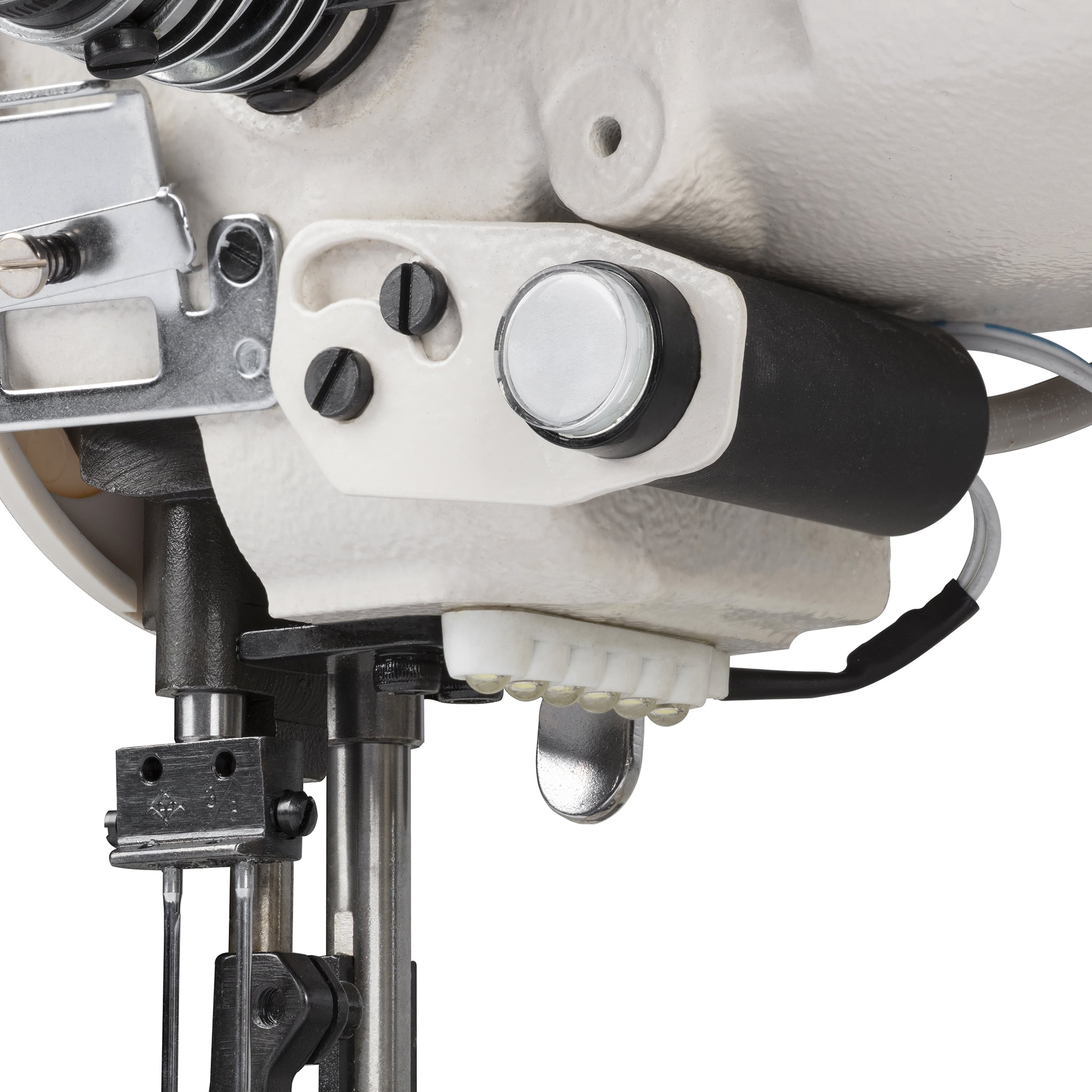 Consew P1510RB-14 Industrial Walking Foot Sewing Machine With Table Legs And Servo Motor Large Hook 14 Inch Arm Upholstery Leather Canvas Vinyl