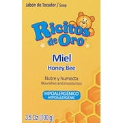 Miel Ricitos de Oro Hand Soap | Hypoallergenic Bar Soap for Baby Honey Moisturizing Bath Soap; 3.5 Ounces