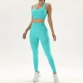 thumbnail image 3 of Traje de yoga para mujer, nuevos pantalones ajustados de cintura alta con caderas ajustadas y sujetador transpirable de secado rápido a prueba de golpes, 3 of 5