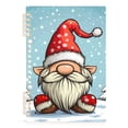 thumbnail image 2 of Gnome Trees Snow Ring Binder Notebook Journey Note Diary College Ruled Spiral Notebook Study Loose Leaf Paper A5 60 Pages, 2 of 8