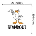 thumbnail image 4 of Standout Duck Seagull Bird Flock Duckie Farm Chicken Cow Horse Farmer Ranch Egg Fox Hen House Pig Sheep Holiday Gift Decorating Ideas Bedroom Wall Decal Sticker - Size: 27 In X 30 In, 4 of 5