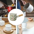 thumbnail image 2 of CZQ Mini Enamel Saucepan Easy-Release Milk Pan 9cm Small Sauce Pot with Wooden Handle for Food, Frying, Boiling, Warming, Easy to Clean, 2 of 6