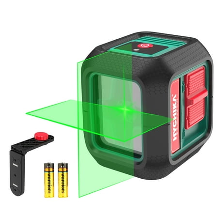 HYCHIKA Self-Leveling Green Laser Level 50ft Horizontal and Vertical Cross Line Laser with Battery Magnetic Base for Construction, Picture Hanging, Home Renovation