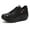 Black, variant on Women's Platform Walking Sneakers with Thick Bottom, All-Day Comfort Walking shoes