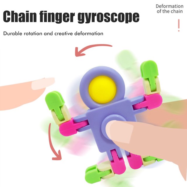 Juguete De Giroscopio De Cadena, Juguete De Descompresión De Giroscopio De Cadena De Burbujas De Empuje, 4 Piezas, Juguetes De Giroscopio De Cadena Que Cambian De Forma De Burbuja ANGGREK Chain Gyroscope Toy