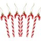 thumbnail image 1 of 6 piezas de bastones de caramelo de plástico para Navidad, adornos colgantes para árbol de Navidad, mini muletas, adornos colgantes para árbol de Navidad para decoración navideña (rojo), 1 of 4