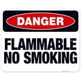 thumbnail image 1 of Flammable No Smoking Sign, OSHA Danger Sign, 24x30 Aluminum, 1 of 1