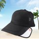 thumbnail image 4 of Gorra De Béisbol De Verano Gorra De Béisbol De Lona Transpirable Sombrero Elegante Con Ala Retráctil Unisex Para Tenis Correr Acampar Negro, 4 of 11