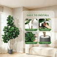 thumbnail image 6 of 6FT Fiddle Leaf Fig Tree Artificial, Realistic Faux Ficus Lyrata Trees with 141 Leaves, Indoor Fake Floor Plants for Home Office Living Room Decor, with 9" Gray Planter Pot, 6 of 8
