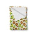 thumbnail image 2 of Jackfruit Soft Flannel Fleece Throw Blanket, Nursery Themed Cartoon Pattern with Humanized Exotic Fruits in Summer Tones, Cozy Plush for Indoor and Outdoor Use, 50" x 60", Multicolor, by Ambesonne, 2 of 6